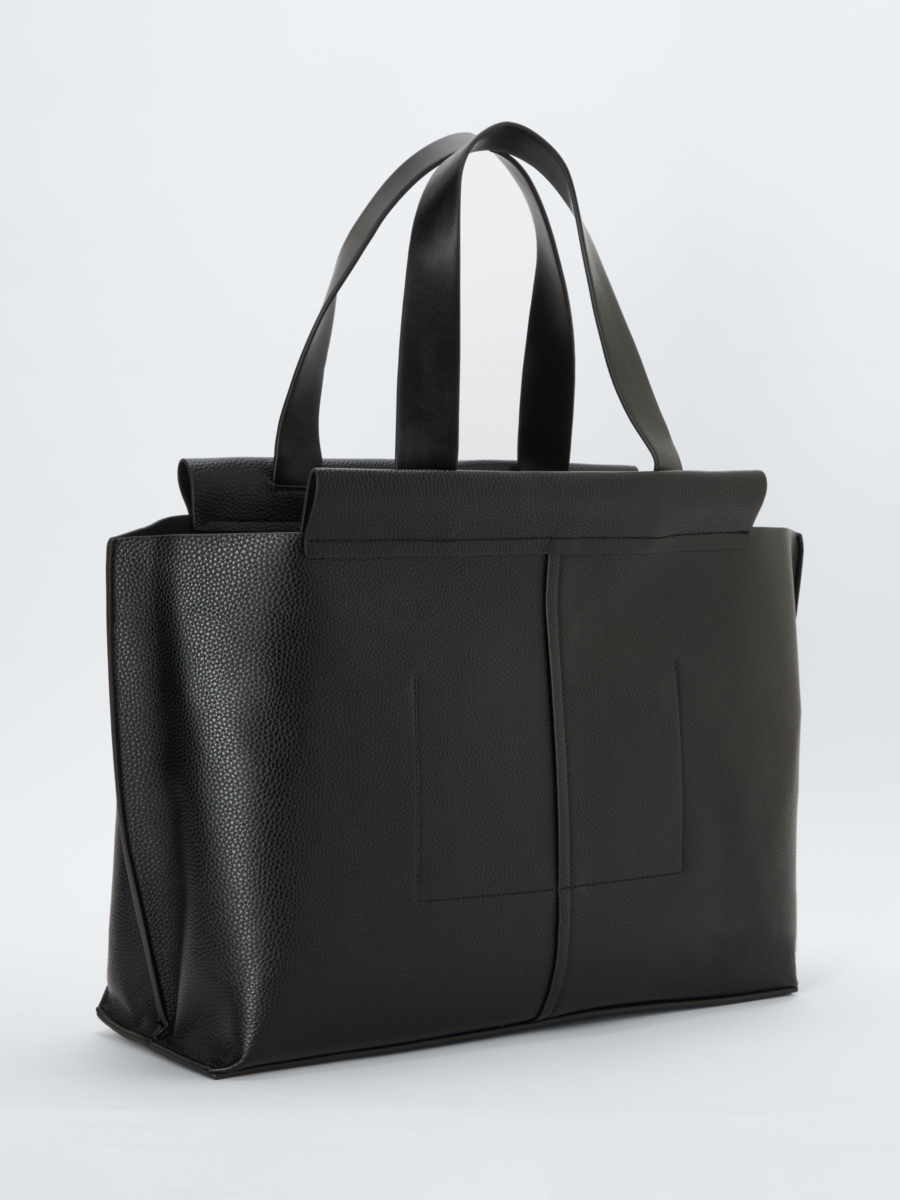 Buy John Lewis ANYDAY Sia Triple Flap Tote Bag, Black Online at johnlewis.com