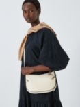 John Lewis Gathered Leather Crossbody Bag, Jet Stream