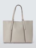 John Lewis Knot Handle Leather Tote Bag, Porpoise