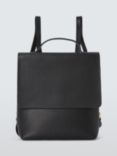 John Lewis Alina Leather Backpack, Black