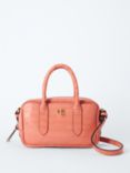 John Lewis Leather Zip Around Grab Bag, Pink