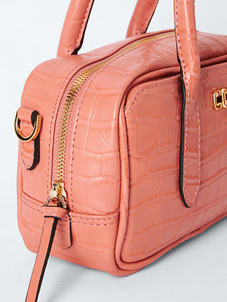 John Lewis Leather Zip Around Grab Bag, Pink