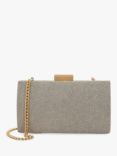 Dune Belleview Chain Strap Crystal Clutch Bag, Pewter