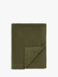 John Lewis Rye Plain Knit Throw, Avocado