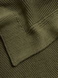 John Lewis Rye Plain Knit Throw, Avocado