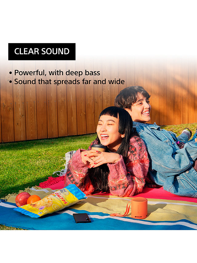 Sony SRS-XB100 Extra Bass Waterproof Bluetooth Portable Speaker, Orange