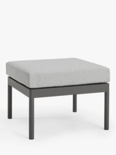 John Lewis Chunky Weave Square Garden Coffee Table/Footstool, Grey