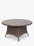 John Lewis Rye Woven 6-Seater Round Garden Dining Table, Natural