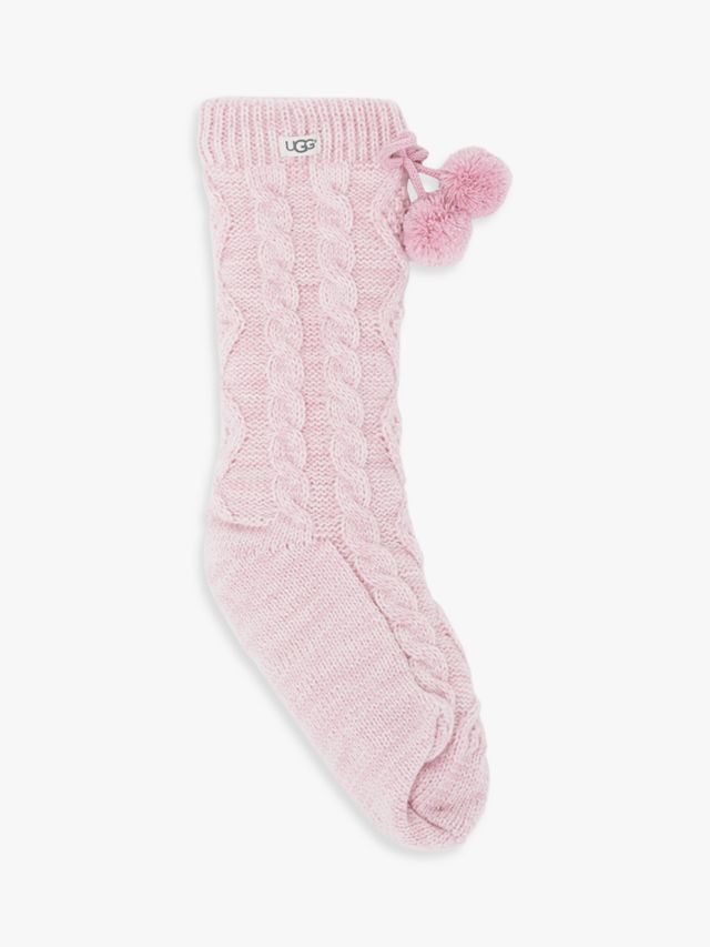 UGG Pom Pom Fleece Lined Socks, Seashell Pink