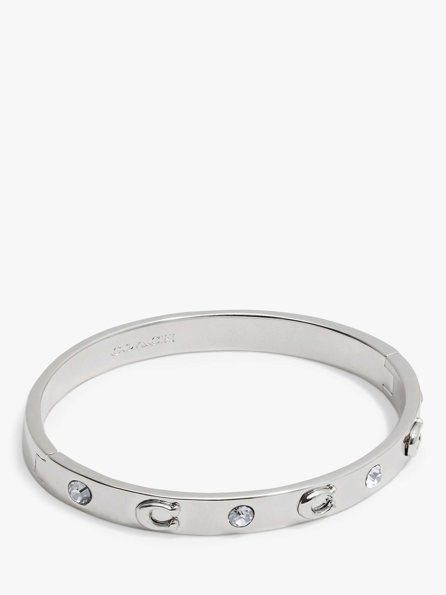 Buy Coach Logo and Crystal Hinged Bangle Online at johnlewis.com
