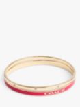 Coach Crystal & Enamel Bangle, Pack of 2, Gold/Red