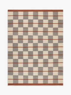 John Lewis Betula Checkerboard Rug, L240 x W170 cm, Orange/Multi