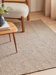 John Lewis Fine Plain Jute Rug, L240 x W170 cm, Grey/Multi