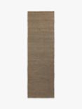 John Lewis Fine Plain Jute Runner Rug, L240 x W70 cm, Grey/Multi