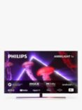 Philips 55OLED807 (2022) OLED HDR 4K Ultra HD Smart Android TV, 55 inch with Freeview Play, Ambilight & Dolby Atmos, Metal