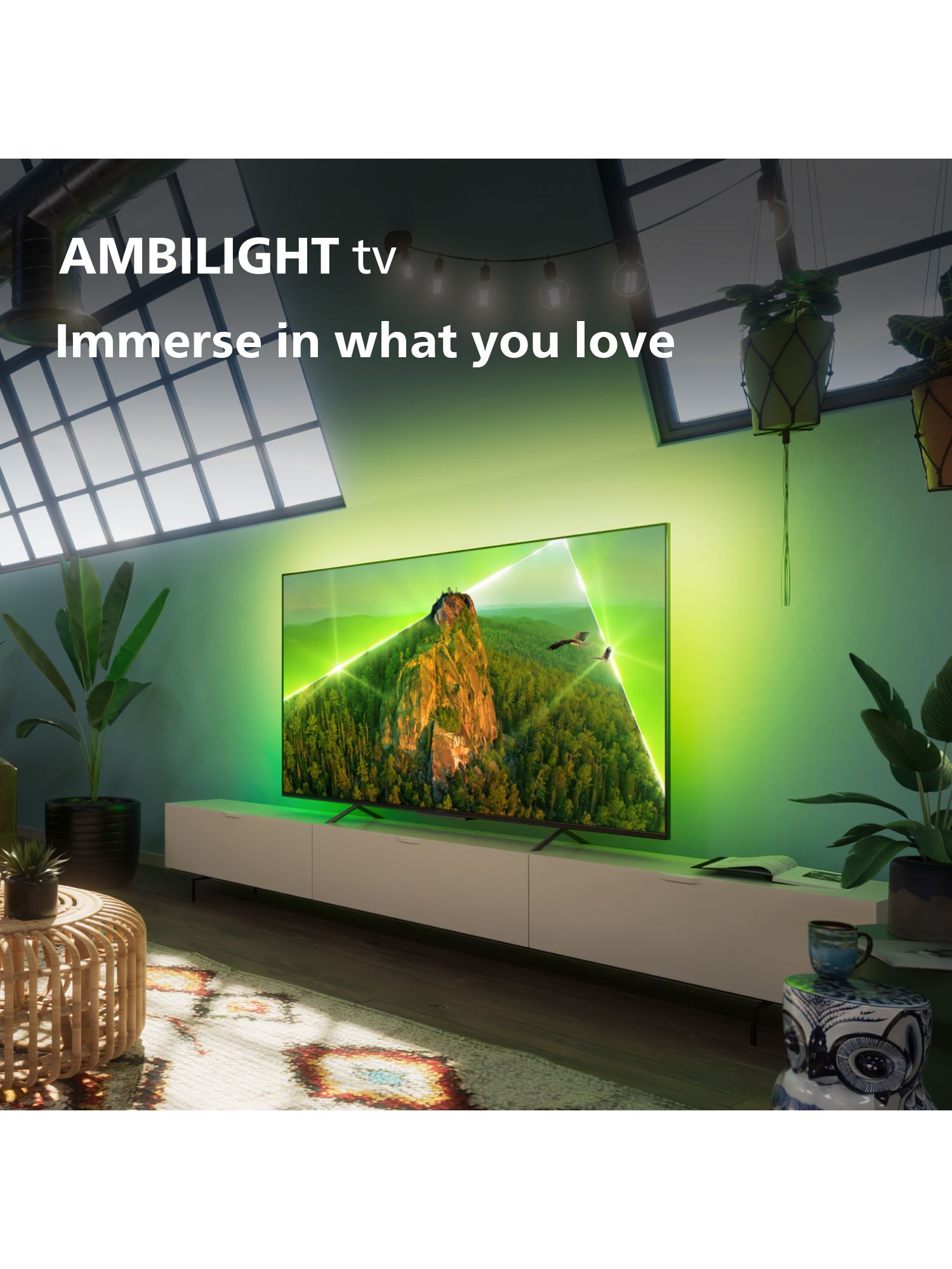 Philips 50PUS8108 (2023) LED HDR 4K Ultra HD Smart TV, 50 inch with  Freeview Play, Ambilight