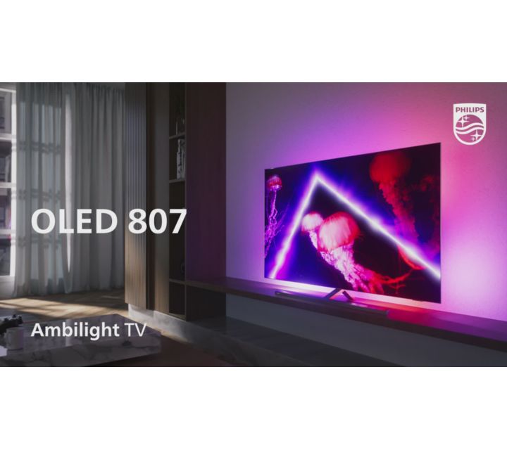 Philips 65OLED707 (2022) OLED HDR 4K Ultra HD Smart Android TV, 65 inch  with Freeview Play