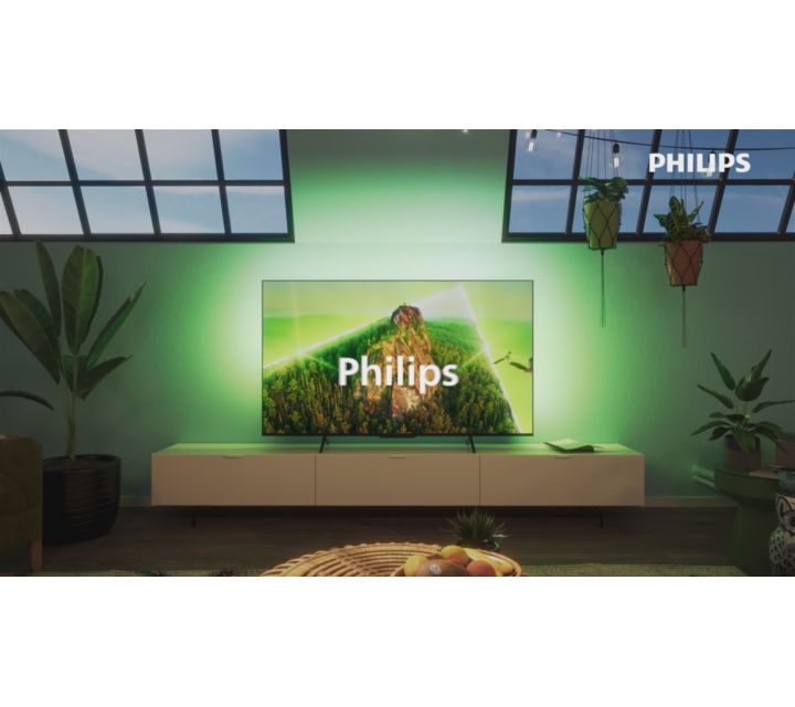 Philips 70PUS8108 (2023) LED HDR 4K Ultra HD Smart TV, 70 inch with Freeview  Play, Ambilight & Dolby Atmos, Satin Chrome
