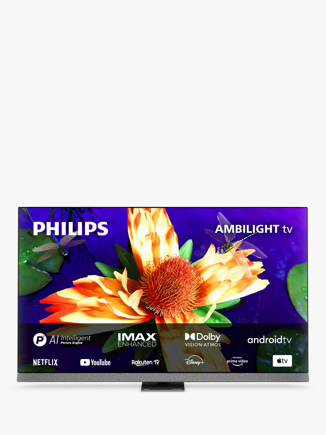 Philips 65OLED907 (2022) OLED HDR 4K Ultra HD Smart Android TV, 65 inch with Freeview Play, Ambilight & Dolby Atmos, Metal