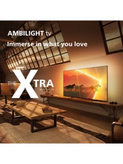 Philips 75PML9008 The Xtra (2023) MiniLED HDR 4K Ultra HD Smart TV, 75 inch with Freeview Play, Ambilight & Dolby Atmos, Anthracite Grey