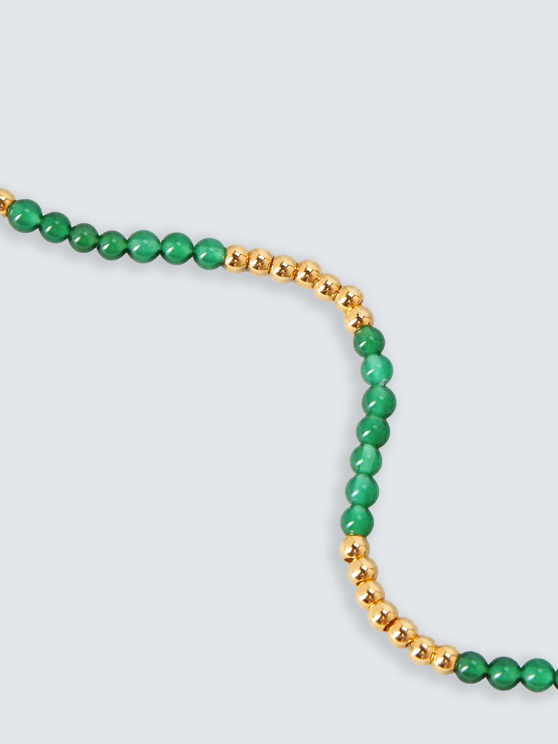 Buy John Lewis Gemstones Agate Beaded Necklace, Yellow Gold/Green Online at johnlewis.com