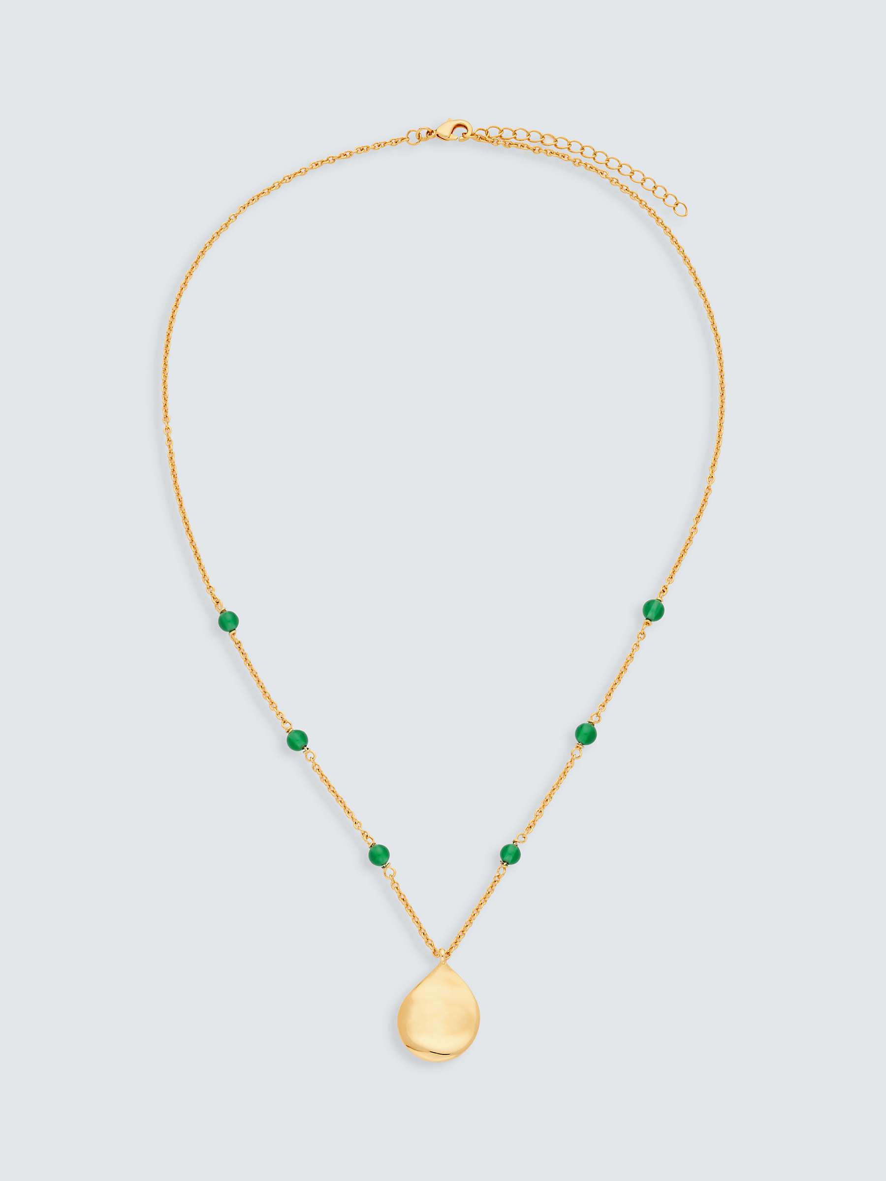 Buy John Lewis Gemstones Agate Pendant Necklace, Yellow Gold Online at johnlewis.com