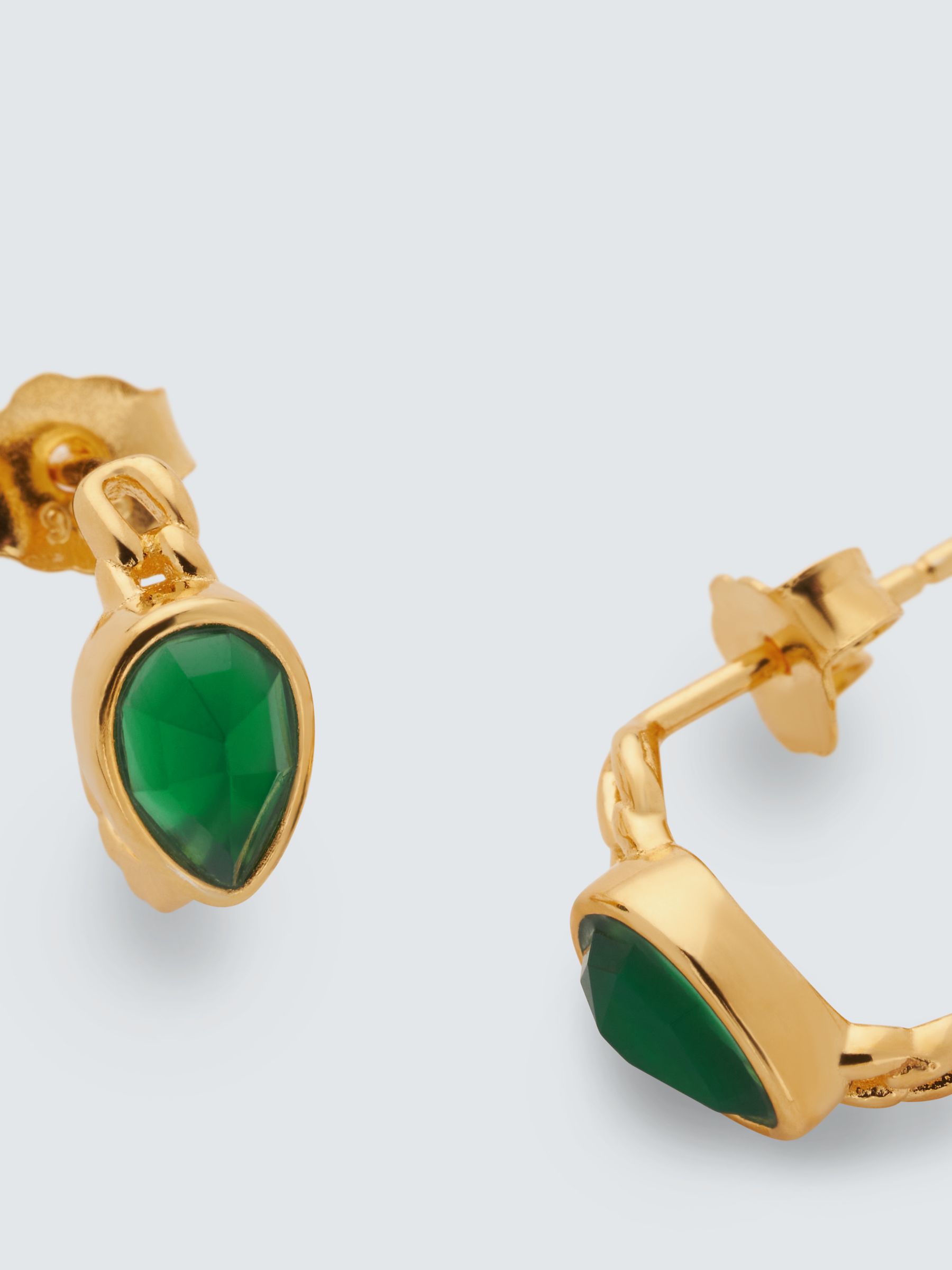 Buy John Lewis Gemstones Agate Half Hoop Earrings, Gold Online at johnlewis.com