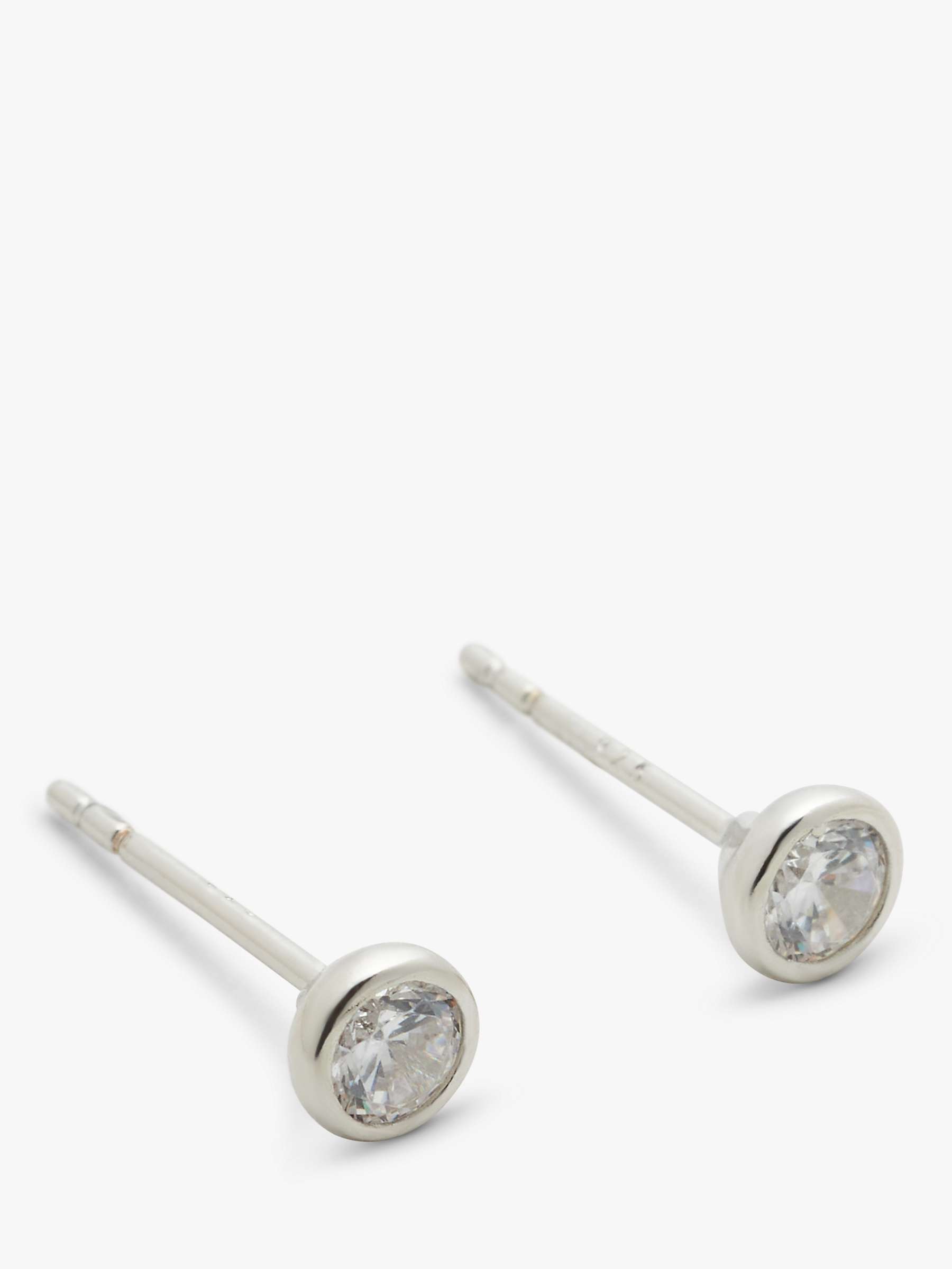 Buy John Lewis Earring Edit Cubic Zirconia Rub Over Stud Earrings Online at johnlewis.com