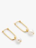 John Lewis Gemstones & Pearls Baroque Pearl Drop Earrings, Gold