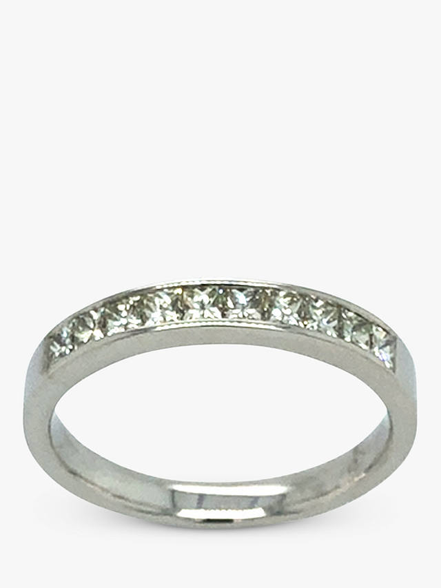 Vintage Fine Jewellery Second Hand 18ct White Gold Channel Set Diamond Half Eternity Ring