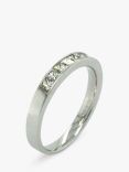 Vintage Fine Jewellery Second Hand 18ct White Gold Channel Set Diamond Half Eternity Ring