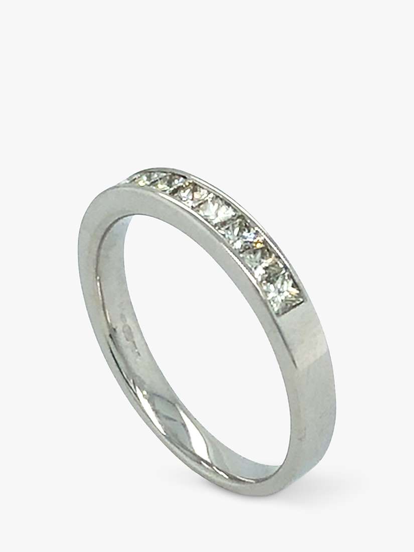 Buy Vintage Fine Jewellery Second Hand 18ct White Gold Channel Set Diamond Half Eternity Ring Online at johnlewis.com