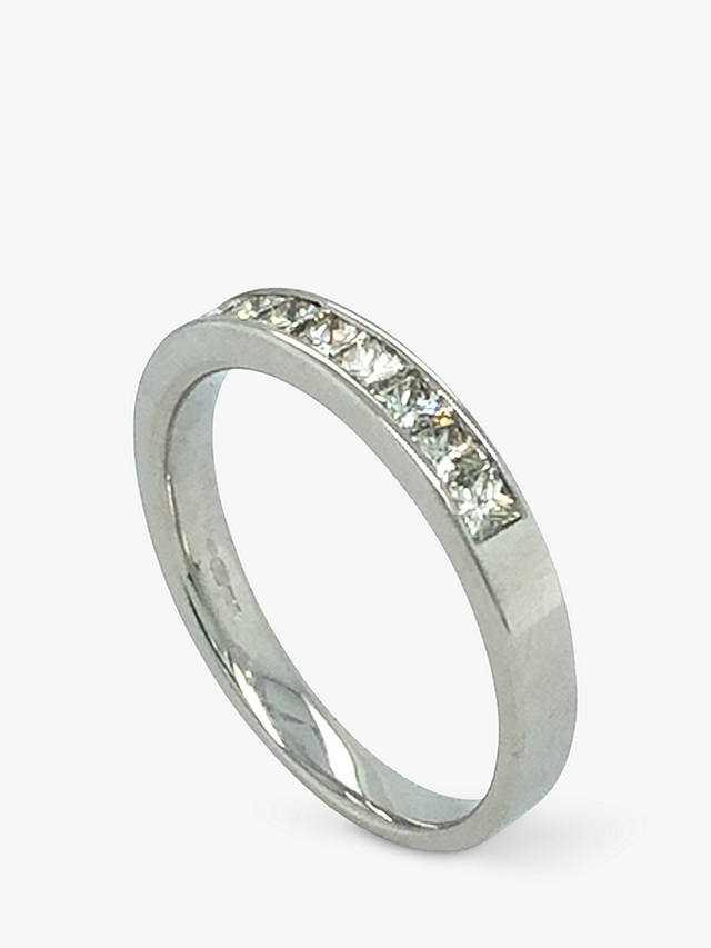 Vintage Fine Jewellery Second Hand 18ct White Gold Channel Set Diamond Half Eternity Ring
