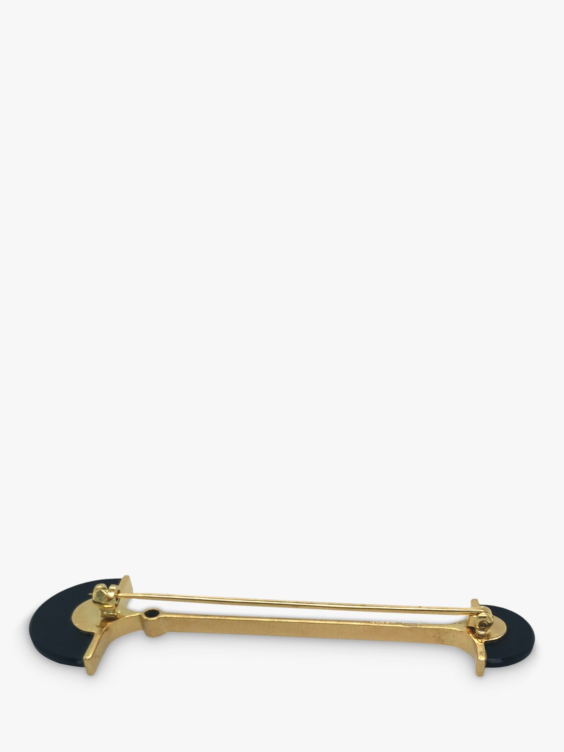Buy Vintage Fine Jewellery Second Hand 18ct Gold Onyx and Diamond Bar Brooch, Dated Sheffield 1987 Online at johnlewis.com