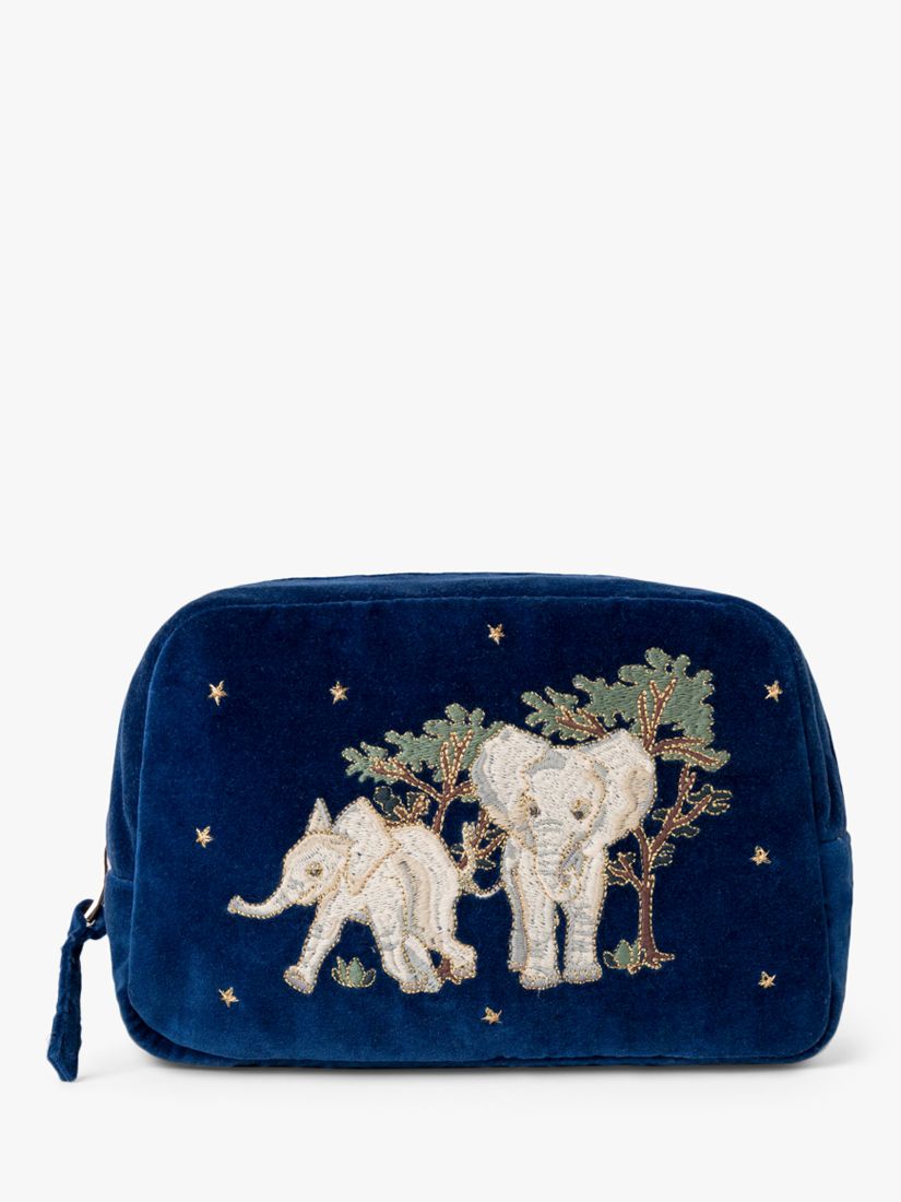 Elizabeth Scarlett Baby Elephant Cosmetic Bag, Navy 1