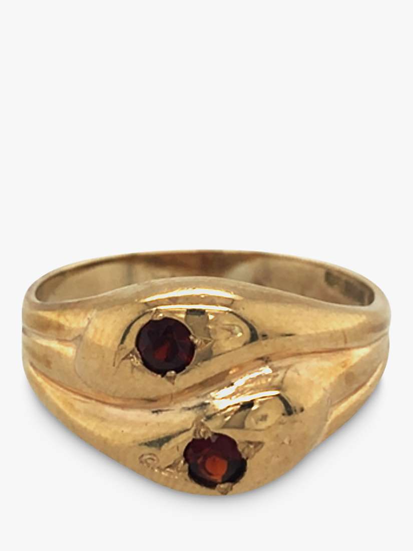 Buy Vintage Fine Jewellery Second Hand 9ct Gold 2 Stone Garnet Snake Ring, Dated Birmingham 1963 Online at johnlewis.com