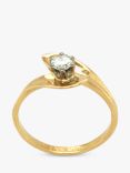 Vintage Fine Jewellery Second Hand 18ct Gold Elevated Crossover Diamond Ring, Dated Birmingham 1969