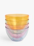 John Lewis ANYDAY Stackable Plastic Picnic Cereal Bowl, Set of 4, 14.4cm, Multi