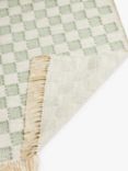John Lewis Checkerboard Cotton Rug, Mint Green