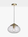 John Lewis Artisan Single Pendant Ceiling Light, Warm Satin Brass