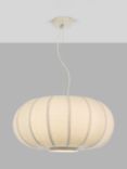 John Lewis Pumpkin Pendant Ceiling Light, Oatmeal/Grey