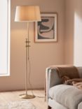 John Lewis Classic Tall Floor Lamp, Matte Antique Brass
