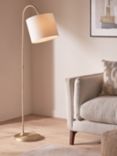 John Lewis Isabel Arch Floor Lamp, Matte Antique Brass