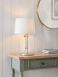 John Lewis Classic Tall Table Lamp, Matte Antique Brass