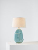 John Lewis Elephant Ceramic Table Lamp, Blue