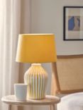 John Lewis Trevone Ceramic Table Lamp, Yellow