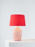 John Lewis Trevone Ceramic Table Lamp, Red