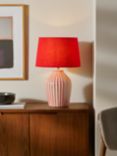 John Lewis Trevone Ceramic Table Lamp, Red