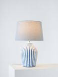 John Lewis Trevone Ceramic Table Lamp, Blue