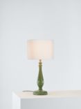 John Lewis Crackle Ceramic Lamp Base, Myrtle Green